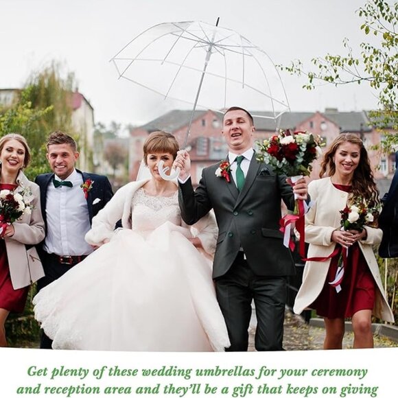 Wedding Favors for Guest Umbrella Gifts Bulk 52 Inch Large Dome Rain Windproof - Picture 7 of 7